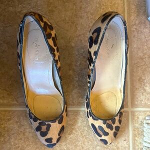 Calvin Klein Elara Calf Hair Leopard Pumps